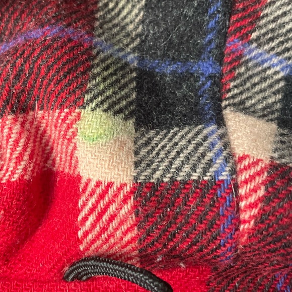 Vintage Red WOOLRICH Hooded Wool Womens Winter Coat Buffalo Plaid Lining - Picture 7 of 13